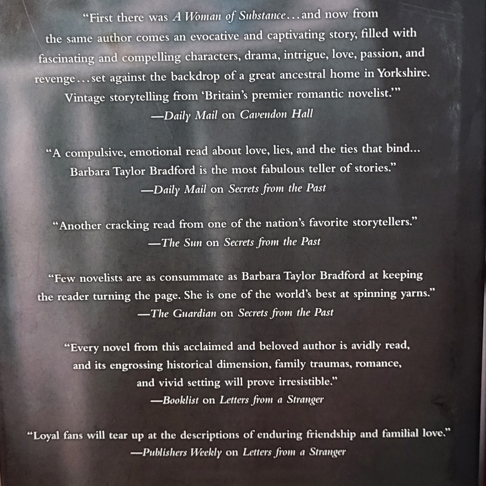 Cavendon Hall: A Novel by Barbara Taylor Bradford Hardcover Book GUC 🐈 - Picture 5 of 6